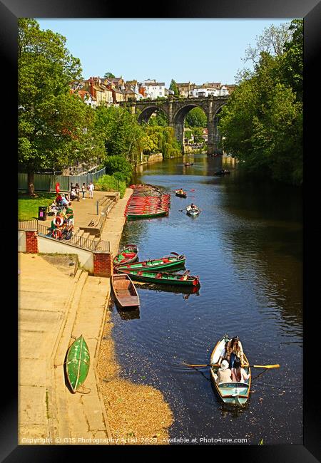 Views Down the Nidd  Framed Print by GJS Photography Artist