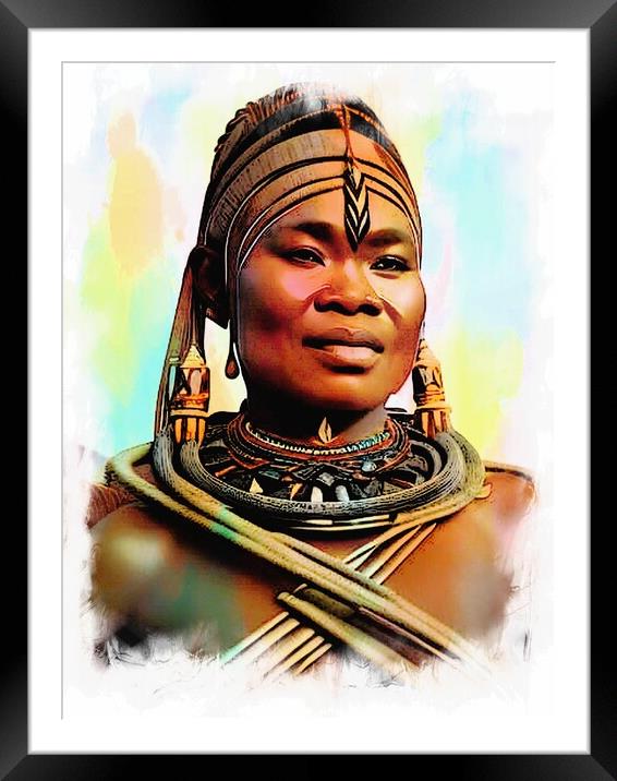 Radiant Beauty of Huli Wigmen Woman Framed Mounted Print by Luigi Petro