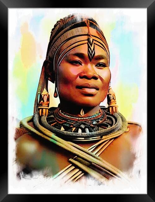 Radiant Beauty of Huli Wigmen Woman Framed Print by Luigi Petro