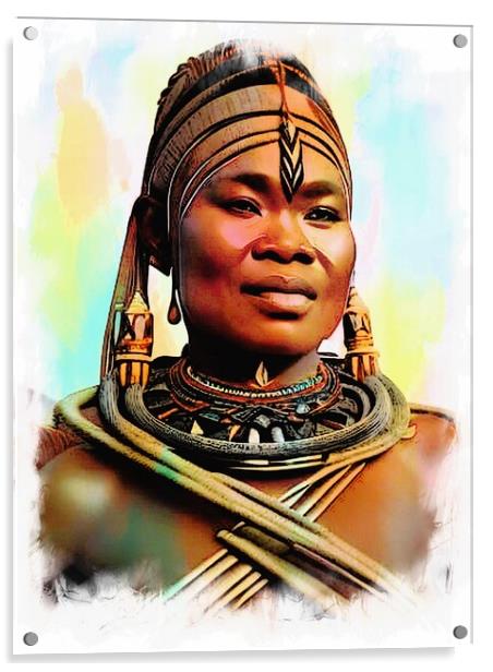 Radiant Beauty of Huli Wigmen Woman Acrylic by Luigi Petro
