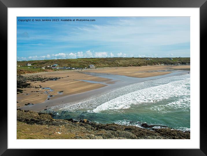 Whitesands Bay Pembrokeshire Coast National Park Framed Mounted Print by Nick Jenkins