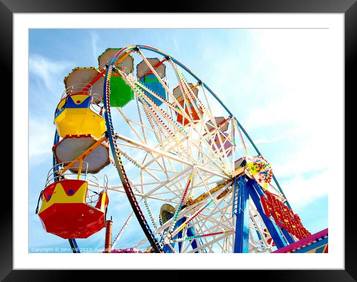 The Enchanting Ferris Wheel Framed Mounted Print by john hill