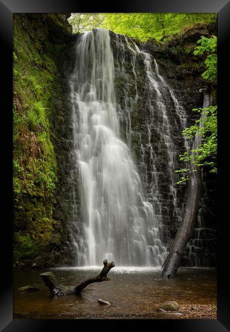 Falling Foss waterfall  Framed Print by Daniel James