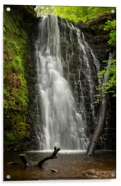 Falling Foss waterfall  Acrylic by Daniel James