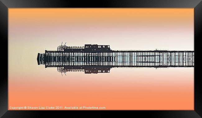 Sunset Pier Framed Print by Sharon Lisa Clarke