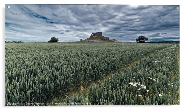 Duffus Castle Acrylic by Tom McPherson