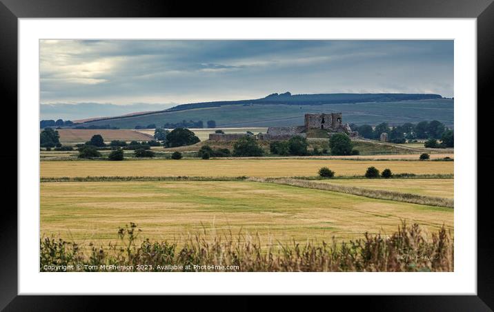 Serene Countryside Landscape, Duffus Castle Framed Mounted Print by Tom McPherson