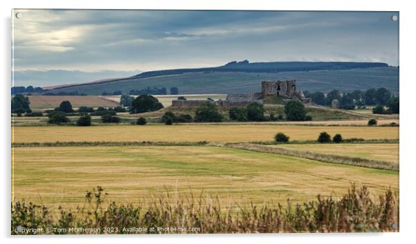 Serene Countryside Landscape, Duffus Castle Acrylic by Tom McPherson