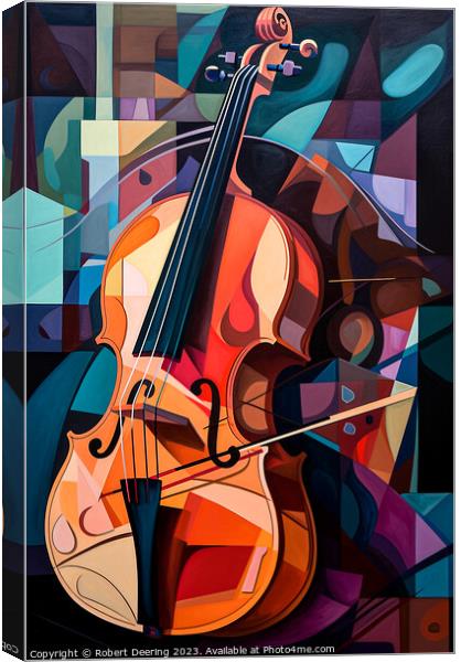 Cubist Cello Canvas Print by Robert Deering