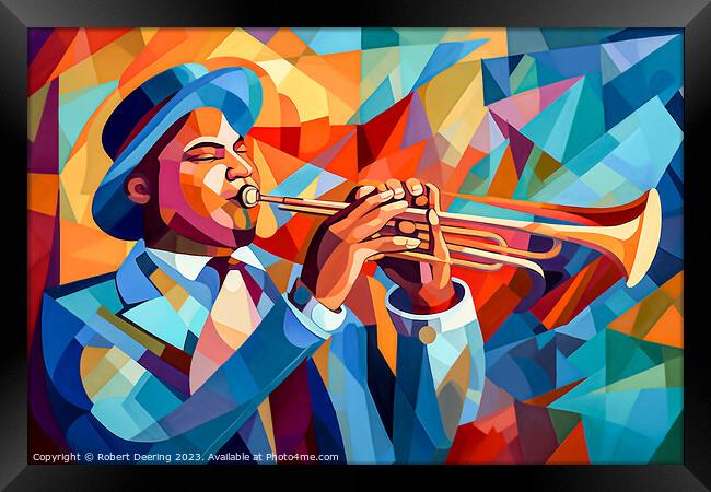 The Jazz Player Framed Print by Robert Deering