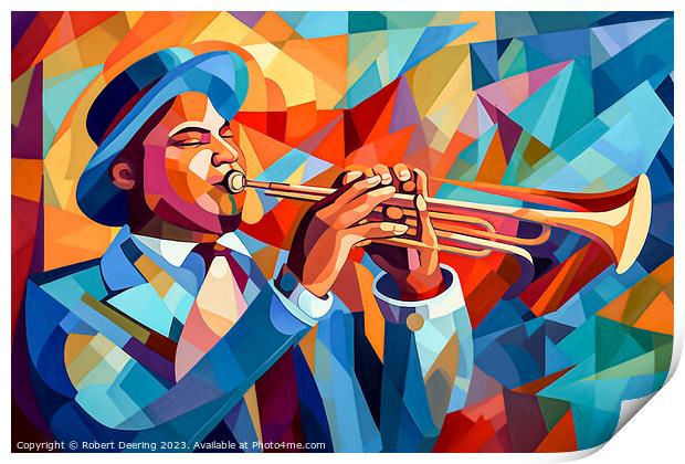 The Jazz Player Print by Robert Deering