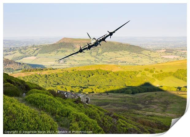 Boeing B-17 Flying Fortress flying at Sugar Loaf Print by Daugirdas Racys