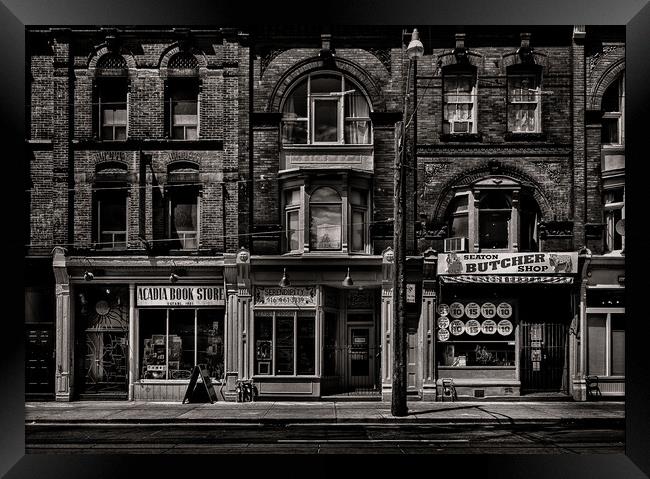 Books and Breaks and Butchers No 1 Framed Print by Brian Carson
