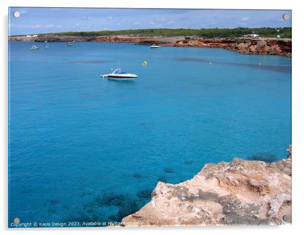 Turquoise Mediterranean Waters at Cala Saona Acrylic by Kasia Design