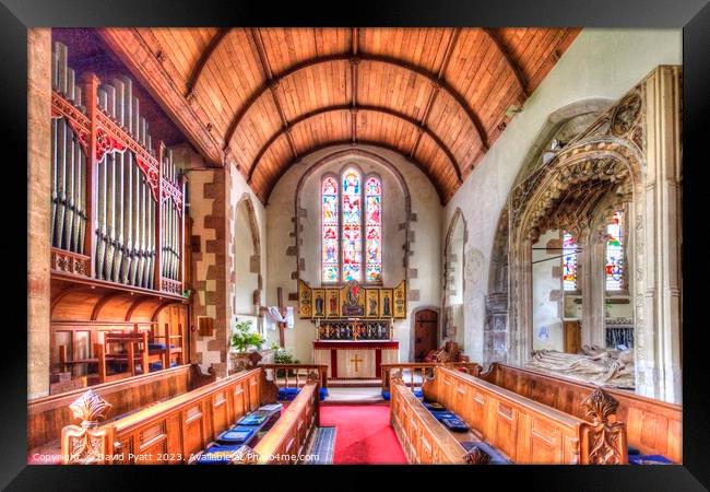 Porlock Church of St Dubricius  Framed Print by David Pyatt