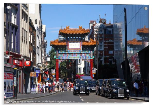 Chinatown - London Acrylic by Aidan Moran