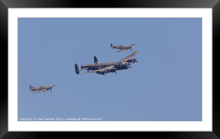 The Battle of Britain Memorial flight Framed Mounted Print by Paul Madden