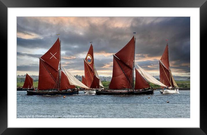 Sailing Barges Framed Mounted Print by Thomson Duff