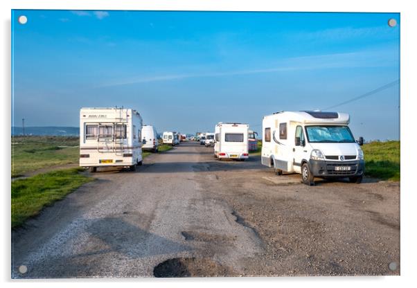 Roaming the Scenic South Gare Redcar in Camper Vans Acrylic by Steve Smith