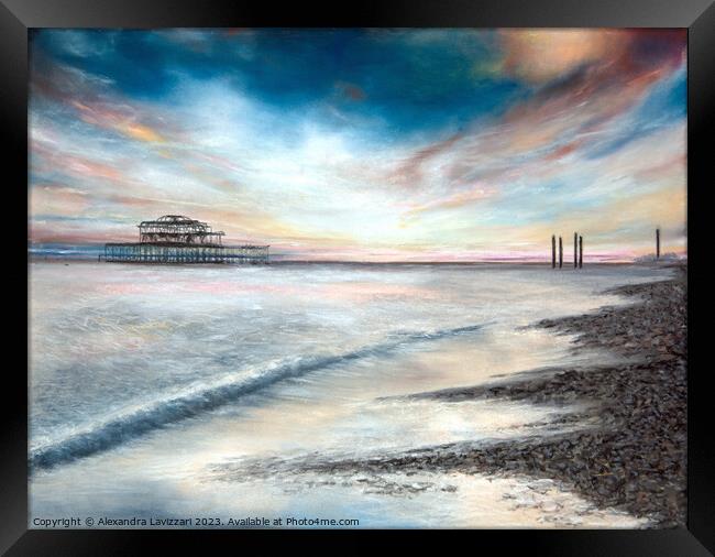 The Old Brighton Pier Framed Print by Alexandra Lavizzari