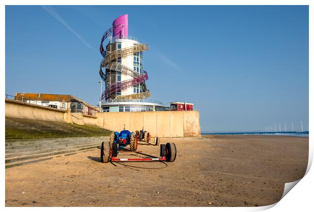 Redcar's Vertical Pier: A Coastal Delight Print by Steve Smith