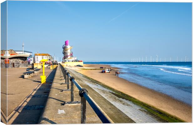 Seaside Serenity at Redcar Pier Canvas Print by Steve Smith