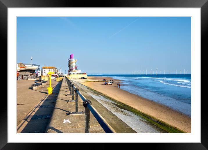 Seaside Serenity at Redcar Pier Framed Mounted Print by Steve Smith