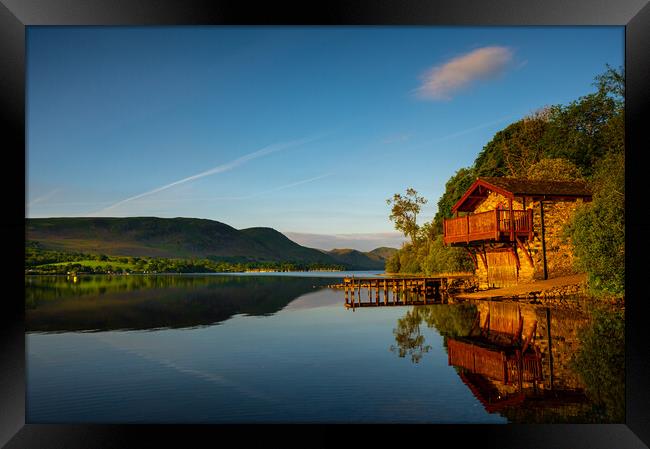 Ullswater, Cumbria UK and the Duke Of Portland boat house  Framed Print by Michael Brookes