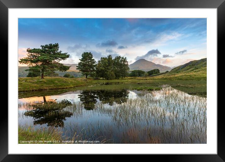 Kelly Hall Tarn, Lake District Framed Mounted Print by Jim Monk