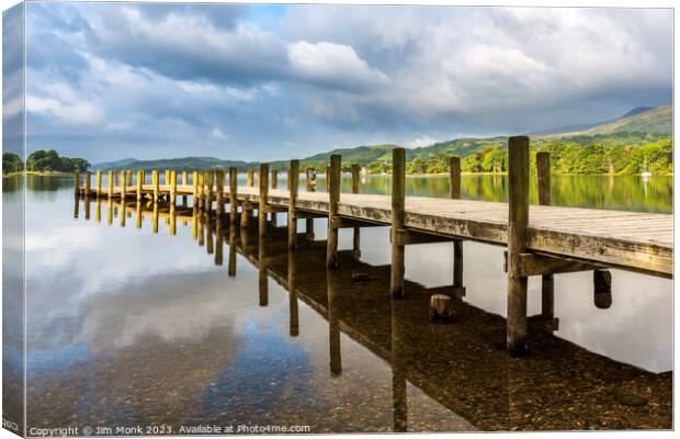 Monk Coniston Jetty Canvas Print by Jim Monk