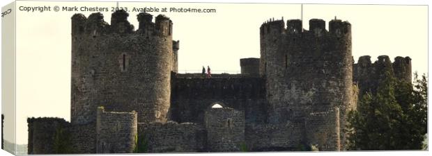 Conwy Castle Towers Canvas Print by Mark Chesters