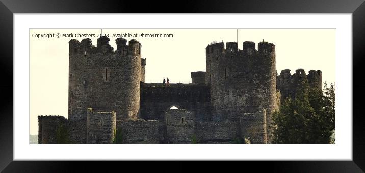 Conwy Castle Towers Framed Mounted Print by Mark Chesters