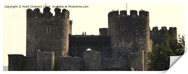 Conwy Castle Towers Print by Mark Chesters