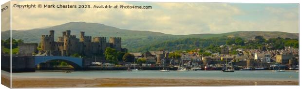 Conwy Castle and Town Canvas Print by Mark Chesters
