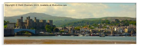 Conwy Castle and Town Acrylic by Mark Chesters