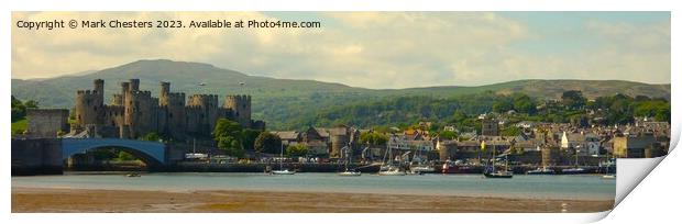 Conwy Castle and Town Print by Mark Chesters