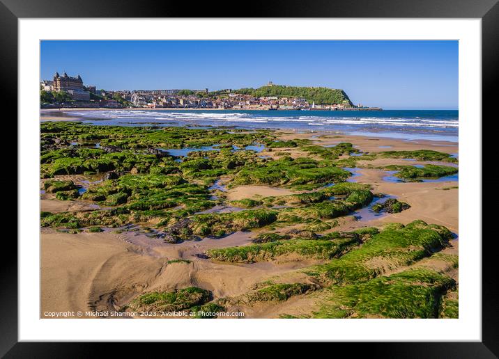 Rock Pools in Scarborough South Bay Framed Mounted Print by Michael Shannon