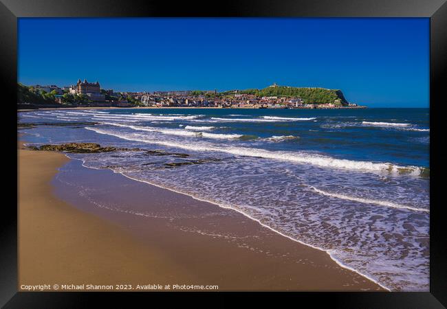Scarborough South Bay beach Framed Print by Michael Shannon