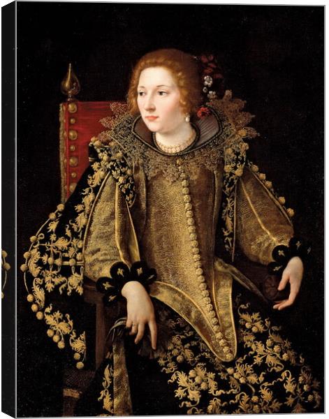 Golden Lady: A Baroque Portrait Canvas Print by Luigi Petro