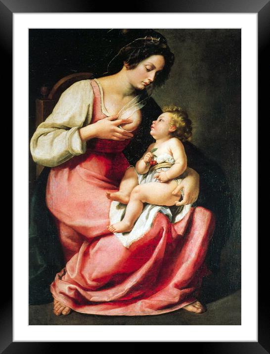 Madonna and child. Framed Mounted Print by Luigi Petro