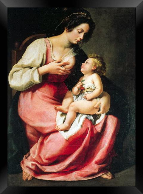 Madonna and child. Framed Print by Luigi Petro