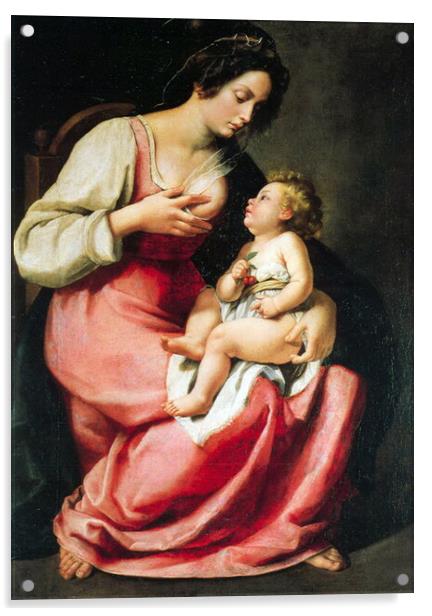 Madonna and child. Acrylic by Luigi Petro