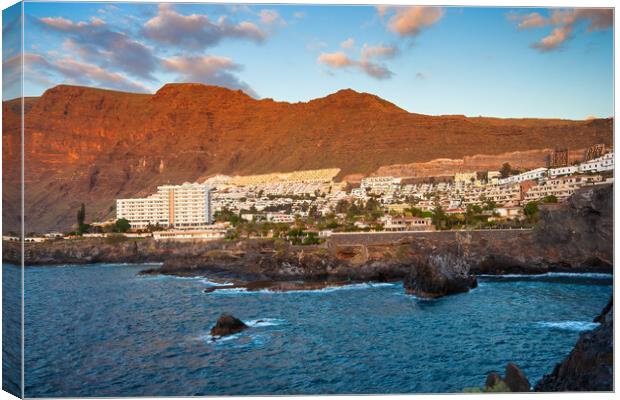 Los Gigantes Town and Cliffs in Tenerife Canvas Print by Artur Bogacki