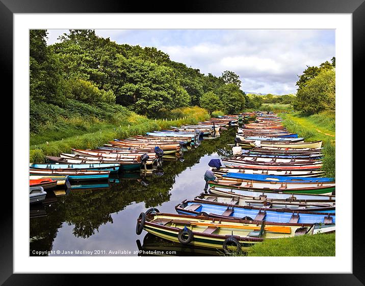 Little Boats, Killarney, Kerry, Ireland Framed Mounted Print by Jane McIlroy