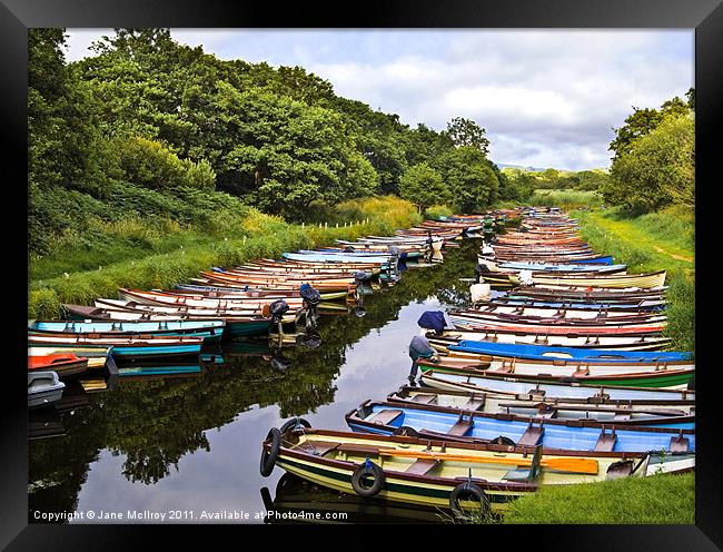 Little Boats, Killarney, Kerry, Ireland Framed Print by Jane McIlroy