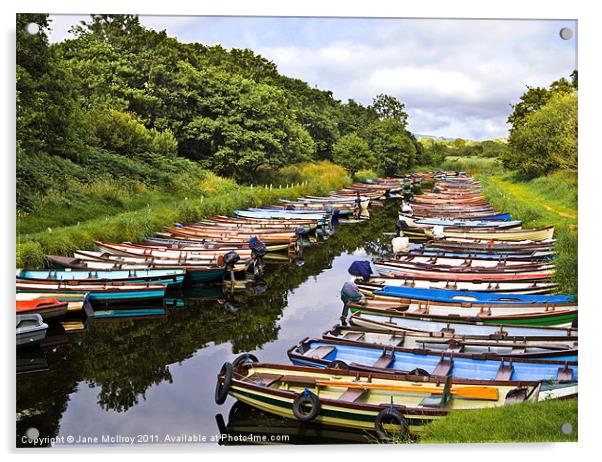 Little Boats, Killarney, Kerry, Ireland Acrylic by Jane McIlroy