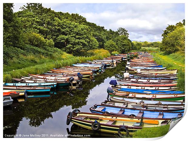 Little Boats, Killarney, Kerry, Ireland Print by Jane McIlroy
