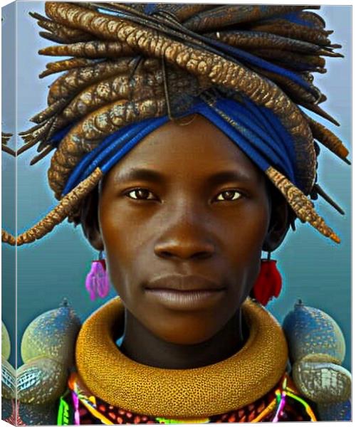 Graceful Bayaka Woman Canvas Print by Luigi Petro