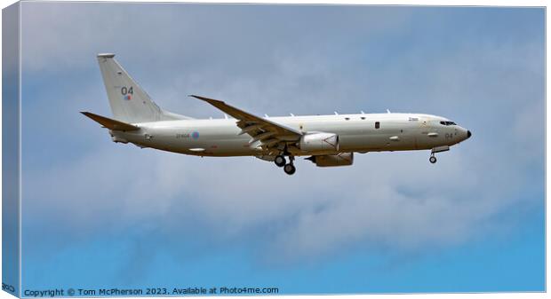 RAF Poseidon MRA 1 ZP804 "Spirit of Reykjavic" Canvas Print by Tom McPherson