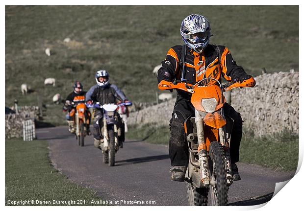 Scrambling in The Peak District Print by Darren Burroughs